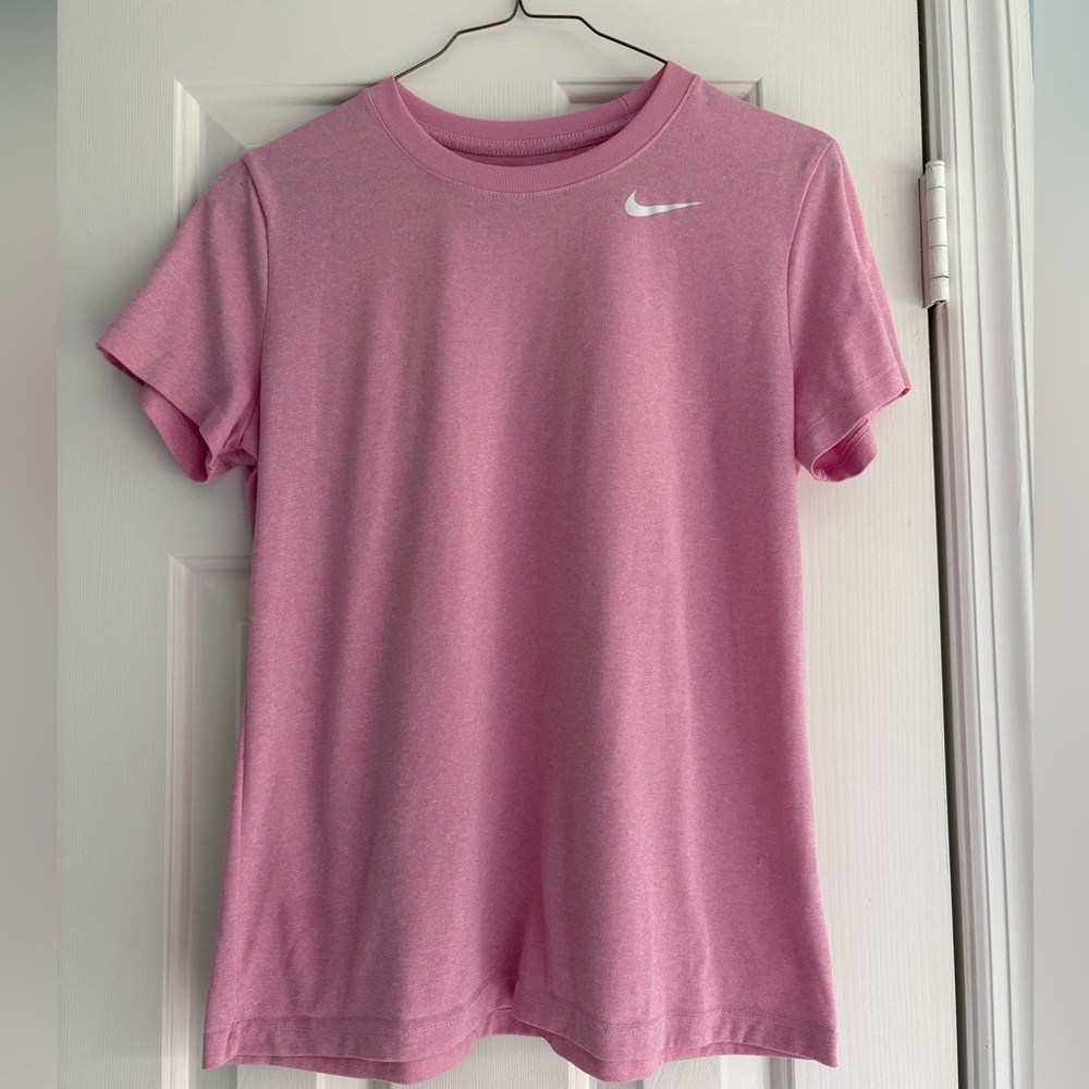 Nike Pink Dri-FIT Tee with White Swoosh